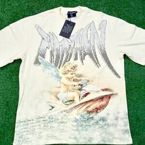 MIXED EMOTION Rhinestone Angel Riding Jetski T Shirt New With Tag